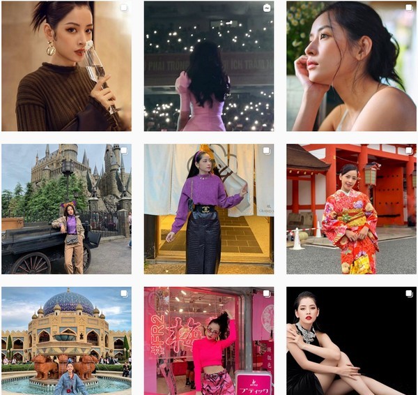  
Chi Pu chia sẻ hình ảnh du lịch và dự sự kiện của mình. Cô hiện là mỹ nhân Vbiz sở hữu lượng người follow nhiều nhất, hơn 3.4 triệu người. 