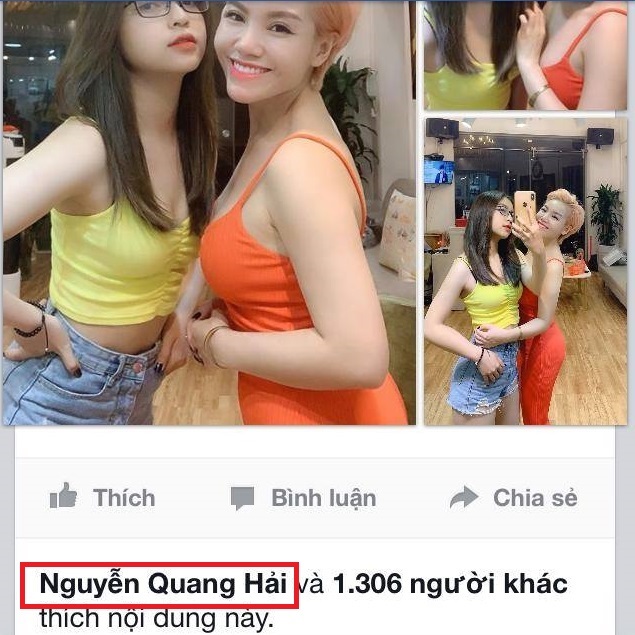  
Khoảnh khắc Quang Hải "lặng thầm like" hình ảnh mới của người đẹp Quảng Nam được CĐM truyền tay nhau. 