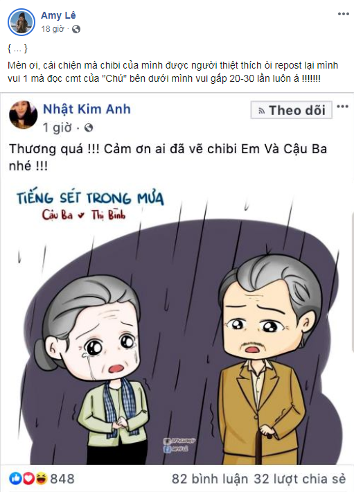 Con gái Hoài Linh vẽ tặng Nhật Kim Anh bức tranh Tiếng Sét Trong Mưa