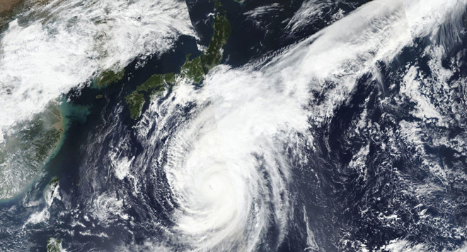 
Siêu bão Hagibis lớn gấp nhiều lần diện tích Nhật Bản.