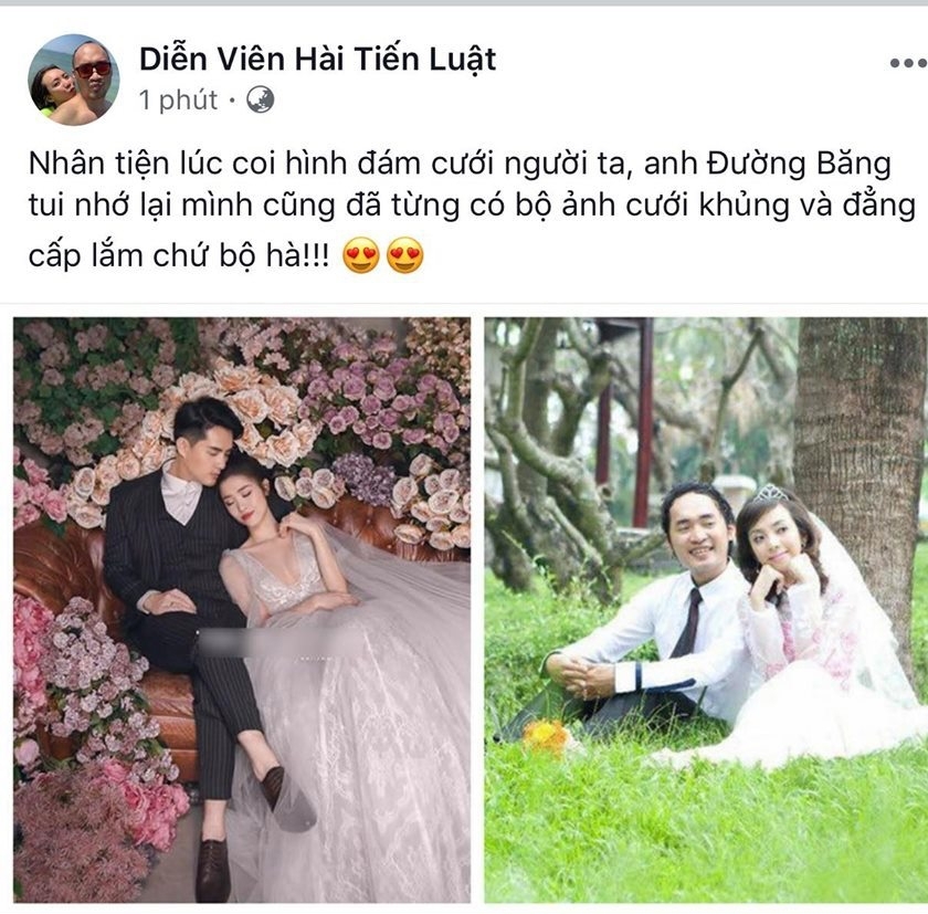 Thu Trang - Tiến Luật phấn khích với ảnh cưới Đông Nhi - Ông Cao Thắng