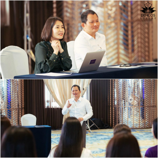  
Bác sĩ Đỗ Thị Hồng Loan và bác sĩ Nguyễn Đức - hai chuyên gia của Dencos Luxury có buổi gặp gỡ, chia sẻ những kinh nghiệm làm đẹp, chăm sóc da cho các thí sinh Hoa hậu Hoàn Vũ Việt Nam 2019.