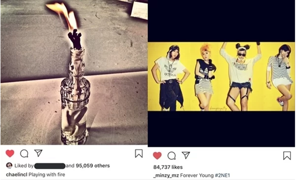  
Cả CL và Minzy từng đăng ẩn ý về việc ra mắt sản phẩm âm nhạc tên Playing With Fire và Forever Young. 