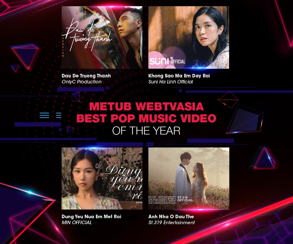 Những hạng mục đề cử ấn tượng tại METUB WebTVAsia Awards