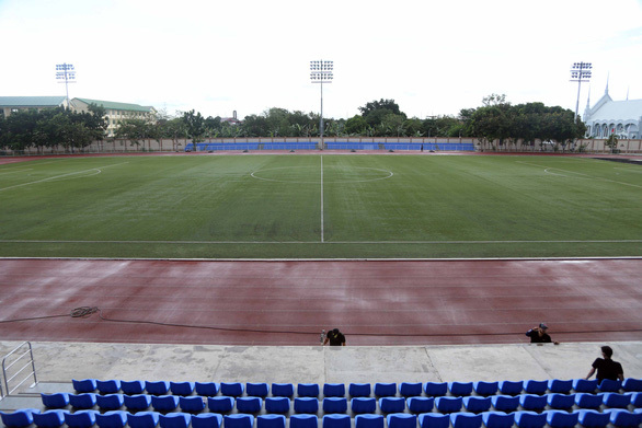  
SVĐ Binan Football, nơi sẽ diễn ra trận đấu giữa U22 Việt Nam và U22 Thái Lan.