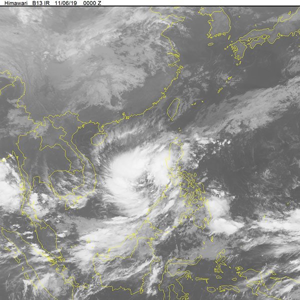  
Hình ảnh bão số 6 được chụp từ mây vệ tinh. (Ảnh: Trung tâm Dự báo khí tượng thủy văn Quốc gia)