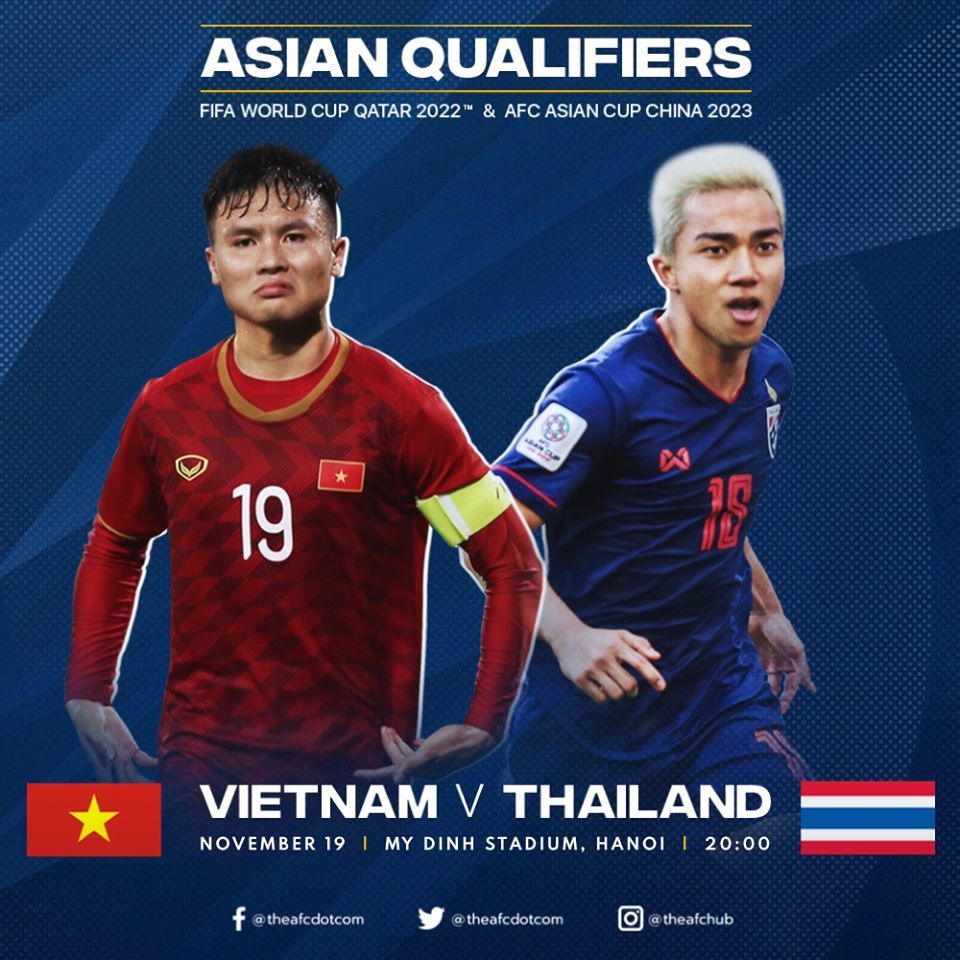  
Đội tuyển Việt Nam đối đầu Thái Lan vào 20h tối nay