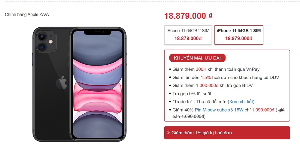  
Giá iPhone 11 xách tay không rẻ hơn nhiều so với iPhone 11 chính hãng