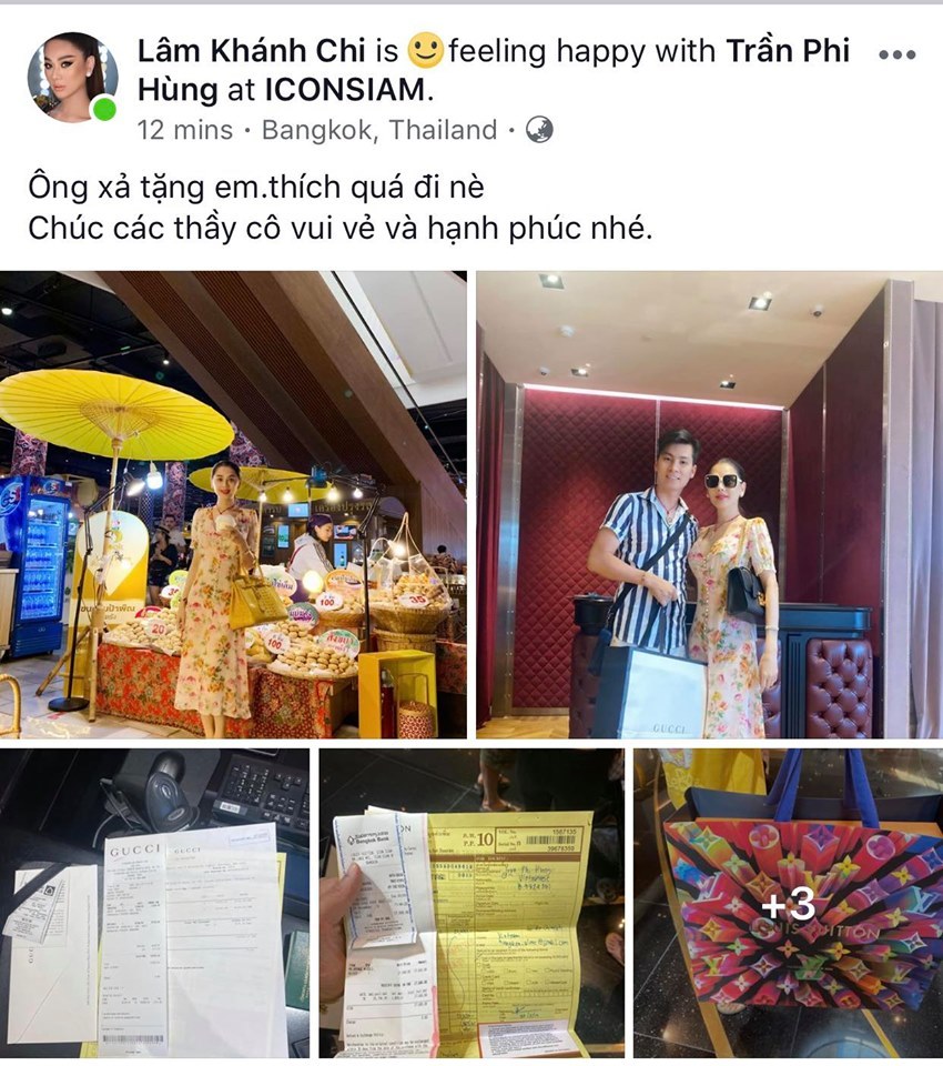 Đi du lịch Thái Lan, Lâm Khánh Chi được chồng tặng cùng lúc 2 túi hiệu