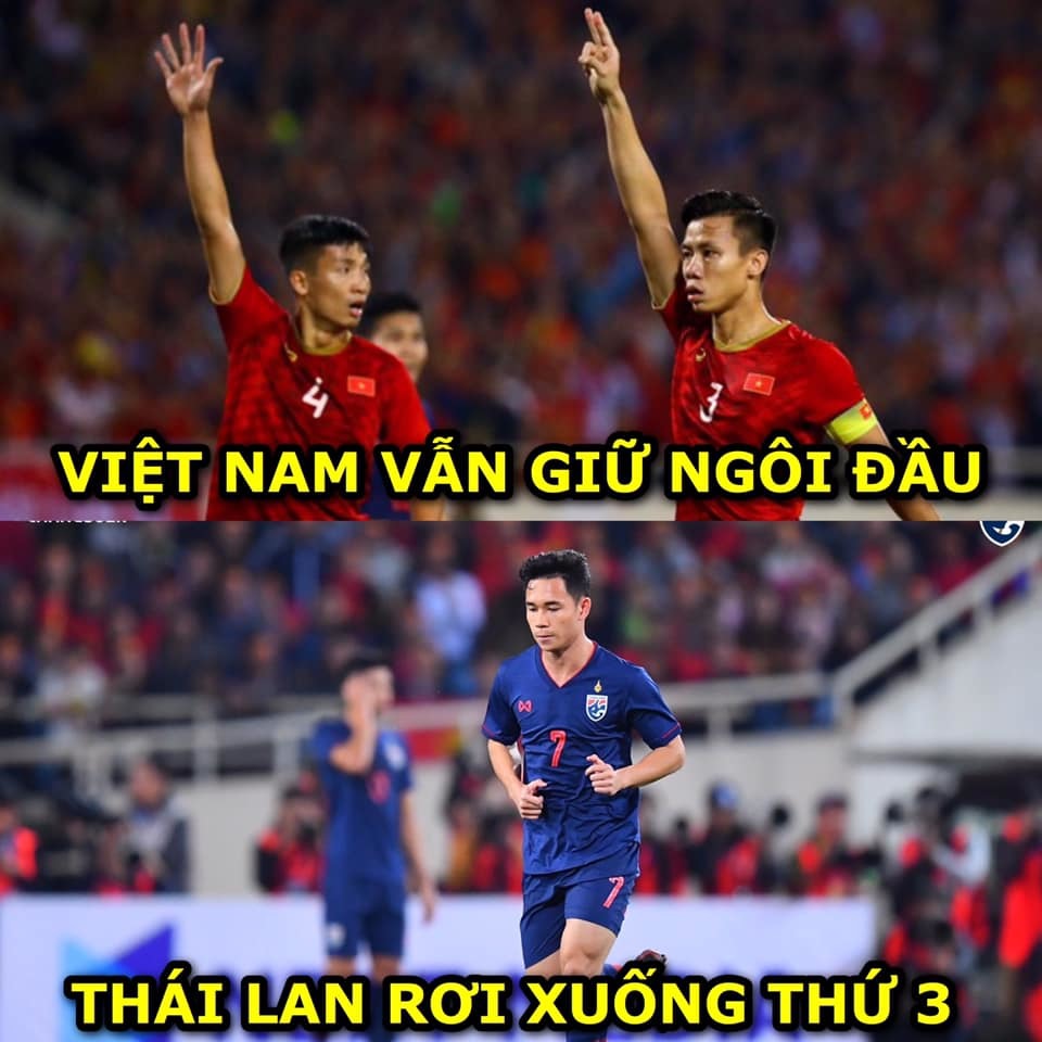  
Dù hòa nhưng Việt Nam vẫn giữ nguyên vị trí đầu bảng. (Ảnh: Fandom Owker)