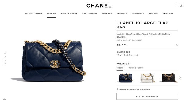  
Chiếc túi được Chanel bán với giá 5.100 USD (tương đương với 122 triệu đồng). 