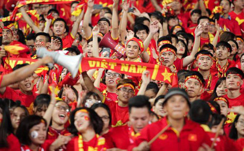  
CĐV Việt Nam đã sẵn sàng cổ vũ cho đội nhà cho trận đấu tới.