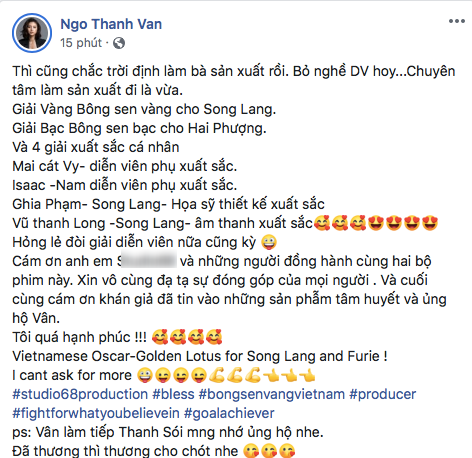 Bị Hoàng Yến vượt mặt, Ngô Thanh Vân: 