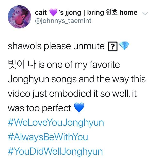  
Nhiều fan nhà SHINee không đồng ý khi ARMY sử dụng câu từ #YouDidWell vì đây là hashtag Shawol đùng để tưởng niệm Jonghyun. (Ảnh: Allkpop)