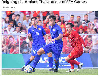  
The Nation thất vọng với kết quả của U22 Thái Lan tại SEA Games 30. (Ảnh: Chụp màn hình).