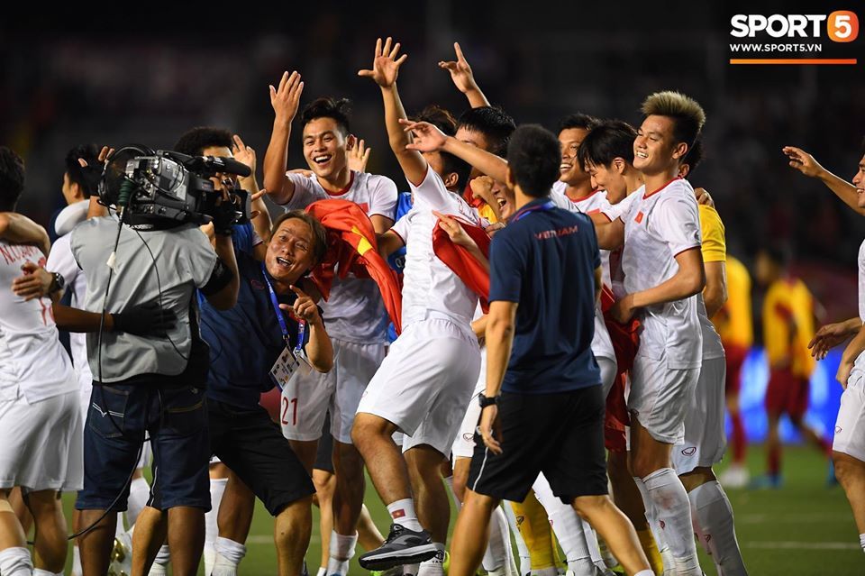  
U22 Việt Nam xuất sắc giành HCV SEA Games 30 môn bóng đá nam. Ảnh: Sport5