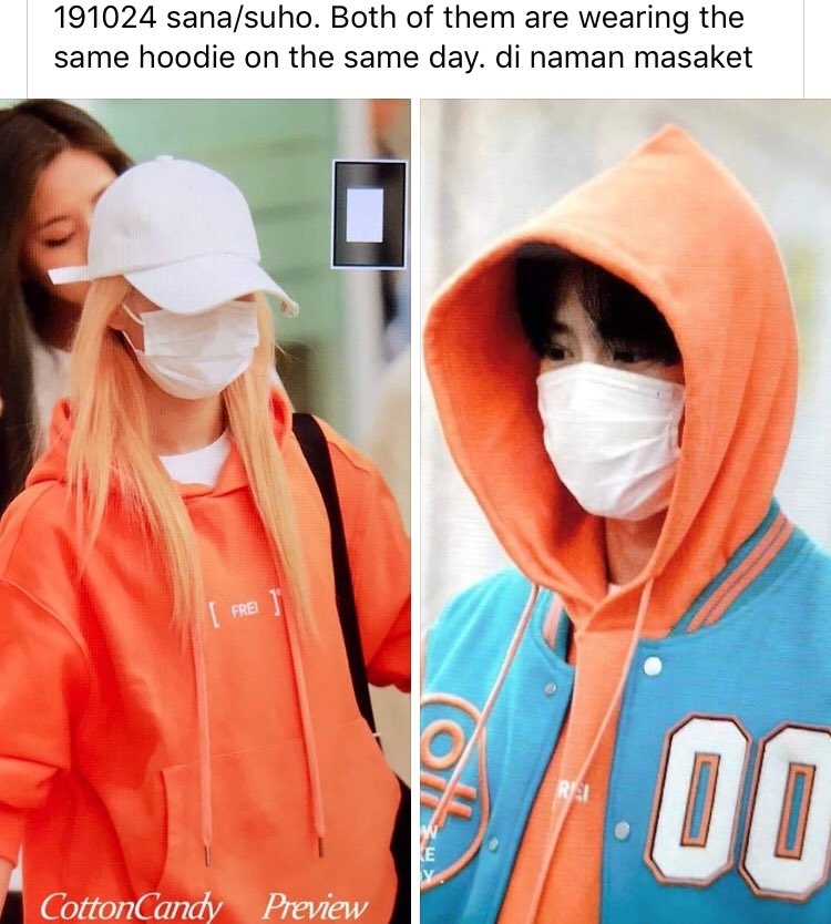  
Mặc hoodie giống nhau nữa chứ. (Ảnh: Twitter)
