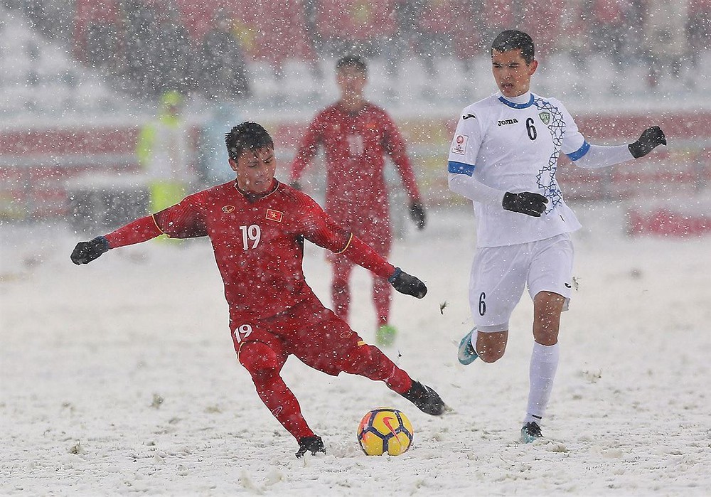  
Pha bóng được mệnh danh là "cầu vồng trong tuyết" đỉnh cao của Quang Hải tại U23 châu Á.