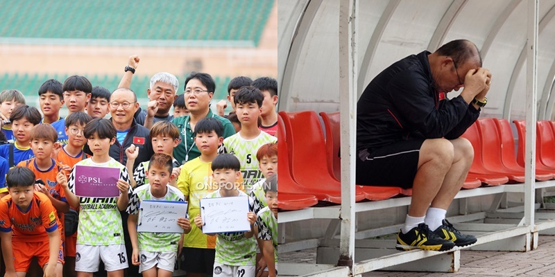  
Thầy Park có nhiều cảm xúc trong buổi chiều ngày 30/12. (Ảnh: On Sports, Sport5).
