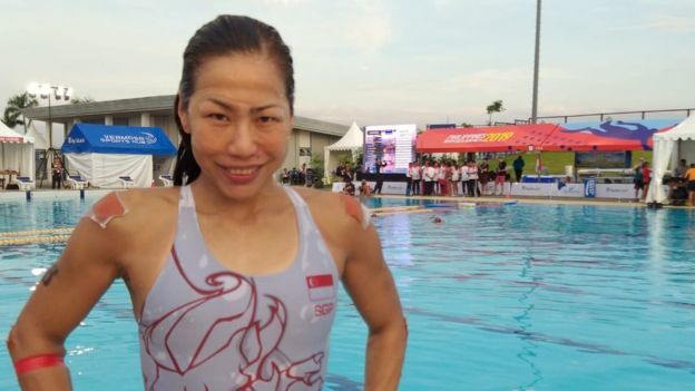  
Christina Tham từng tham gia SEA Games khi 12 tuổi. Ảnh: BBC