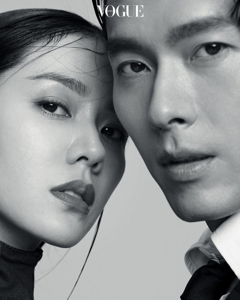  
Gương mặt của Hyun Bin và Son Ye Jin đặt cạnh nhau cứ như là một tác phẩm nghệ thuật. (Ảnh: Vogue)