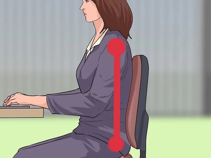  
Ngồi thẳng lưng giúp bạn có tư thế làm việc tốt nhất