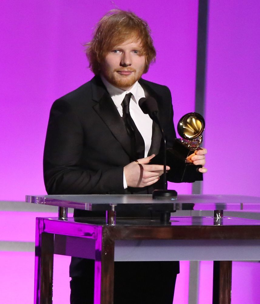  
Ed Sheeran cũng để hụt đề cử Bài hát của năm dù nhận được đủ phiếu bầu. Ảnh: Metro