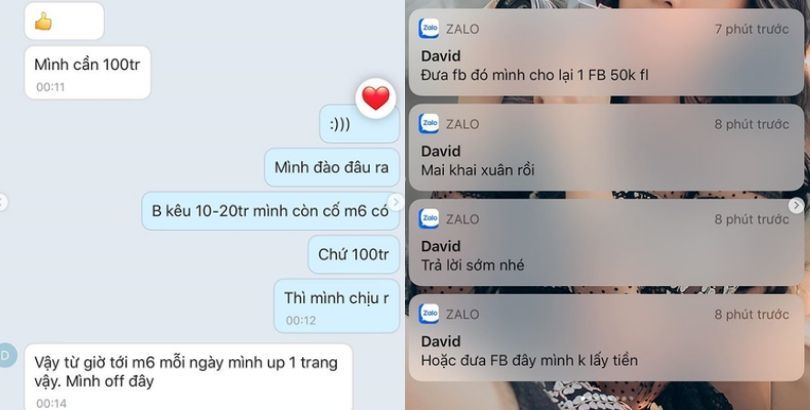  
Thủ phạm liên tục nhắn tin đe dọa Huyền Trang.