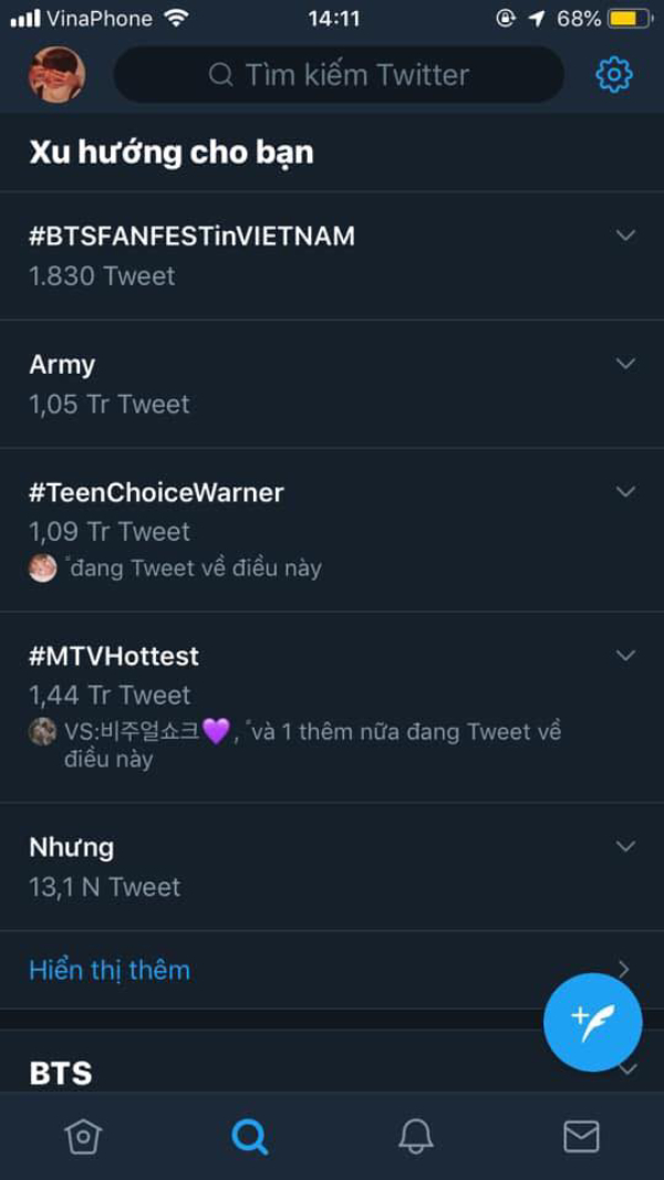  
Sự kiện FANFEST tại Việt Nam đã lọt Top trending trên Twitter. 