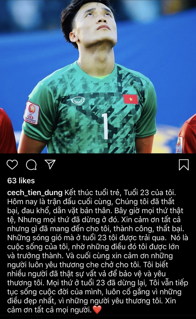 Phản ứng của các cầu thủ sau khi thua trận: Bùi Tiến Dũng gửi tâm thư