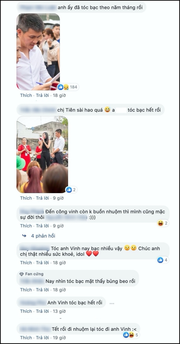 Thủy Tiên bị dân mạng trêu xài hao vì mái tóc bạc của Công Vinh