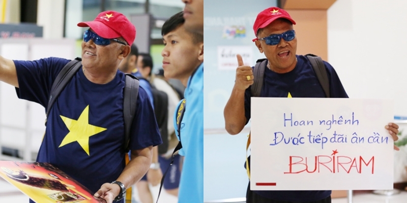  
U23 Việt Nam được CĐV người Thái chào đón đặc biệt tại sân bay Buriram