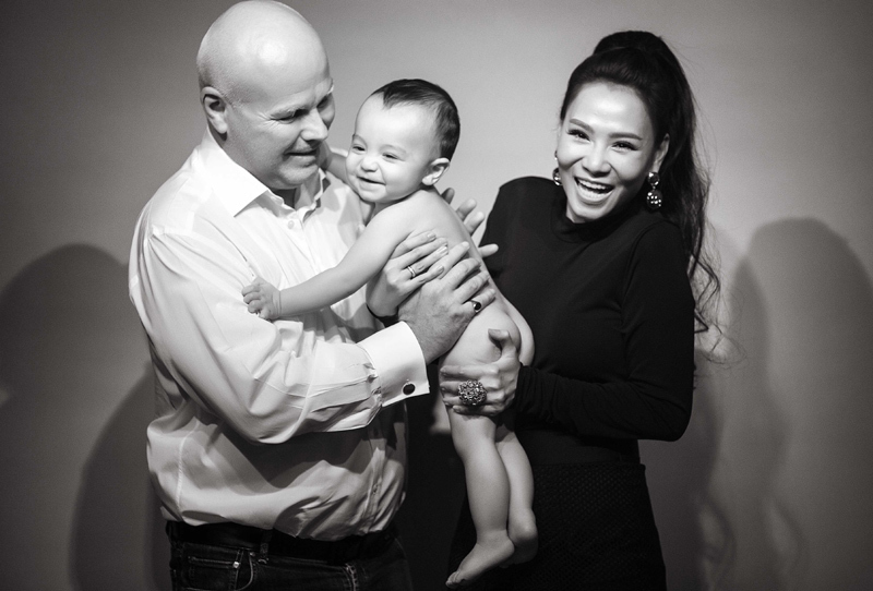  
Gia đình hạnh phúc của Thu Minh.