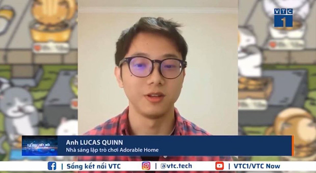  
Lucas Quinn "gây sốt" cộng đồng mạng khi lần đầu tiên lộ diện. (Ảnh chụp màn hình VTC1)