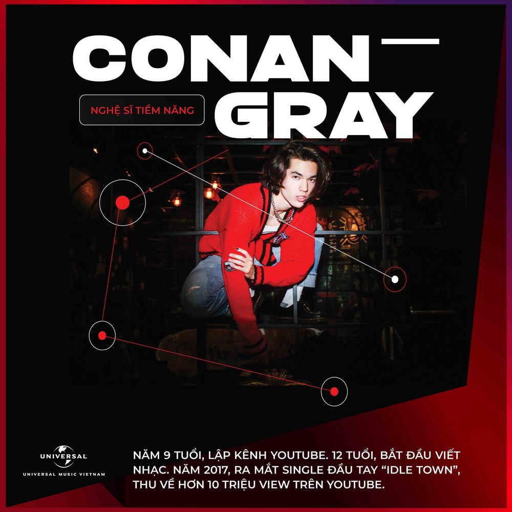  
Từ khi 9 tuổi, Conan Gray đã tạo được tên tuổi nhờ lập kênh YouTube riêng. (Ảnh: Universal Music Việt Nam)