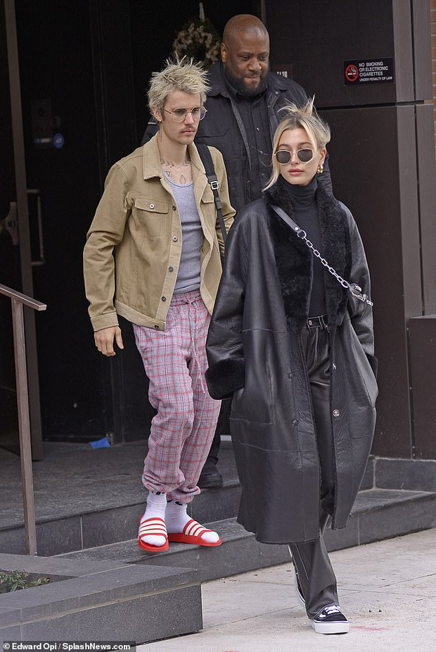  
Justin và vợ xuất hiện tại New York.