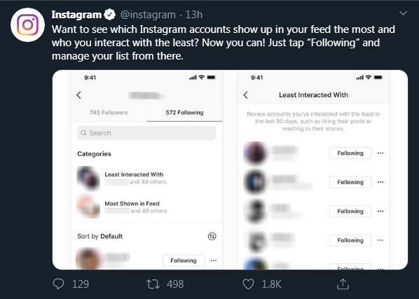  
Instagram đưa ra thông báo về tính năng mới trên Twitter.