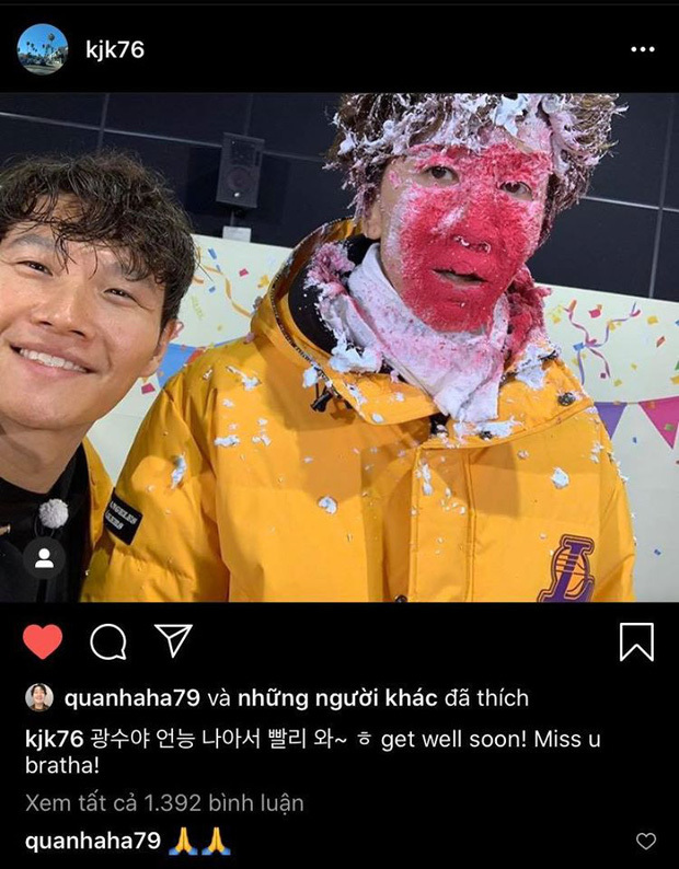  
Bài đăng trên trang cá nhân Instagram của "Kẻ mạnh" Jong Kook