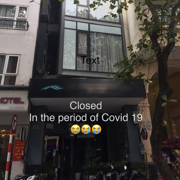 
Khách sạn thông báo đóng cửa tạm thời vì Covid-19. Ảnh: Chụp màn hình