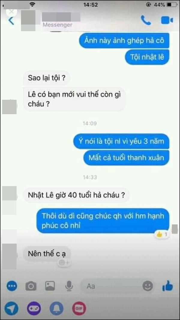  
Mẹ nuôi Quang Hải khi nhắn tin đã đồng ý rồi. (Ảnh: Instagram NV).