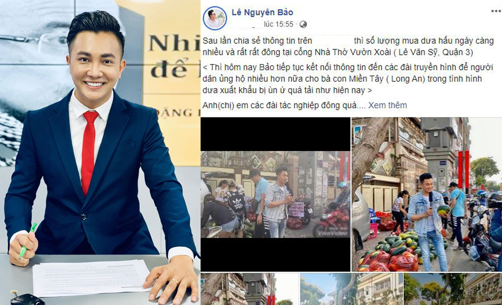  
Diễn viên Nguyên Bảo cũng tham gia ghi hình, share bài viết kêu gọi mua dưa. (Ảnh: FBNV/Chụp màn hình) - Tin sao Viet - Tin tuc sao Viet - Scandal sao Viet - Tin tuc cua Sao - Tin cua Sao