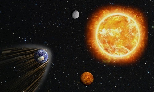  
Trái Đất quay quanh Mặt Trời 1 vòng hơn 365 ngày. Ảnh minh họa.