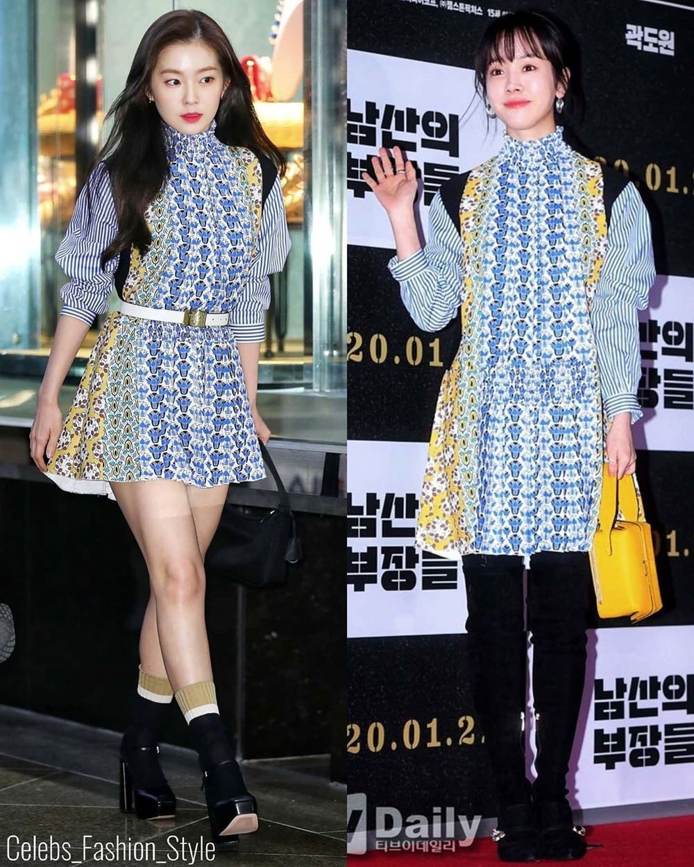 
Irene có cách phối đồ thông minh hơn đàn chị Han Ji Min. (Ảnh: Celebs Fashion Style)