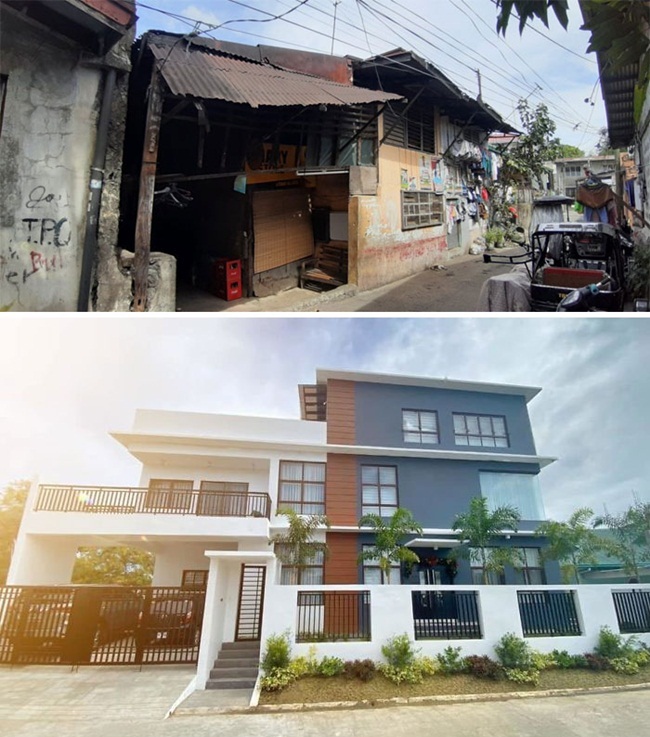  
Căn nhà của trước đây và hiện tại.