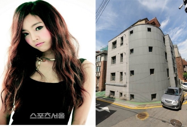  
Căn nhà 4 tầng với trị giá cực "khủng" của Hara. (Ảnh: Naver)