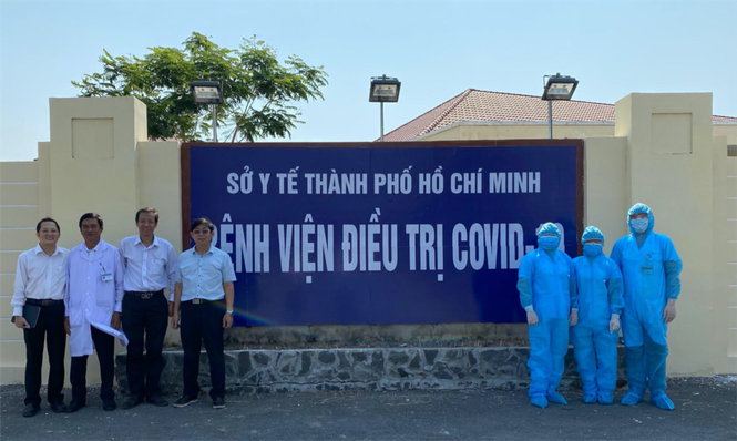  
Bệnh viện chuyên điều trị Covid-19 thứ hai tại huyện Cần Giờ (Ảnh: Tiền Phong)