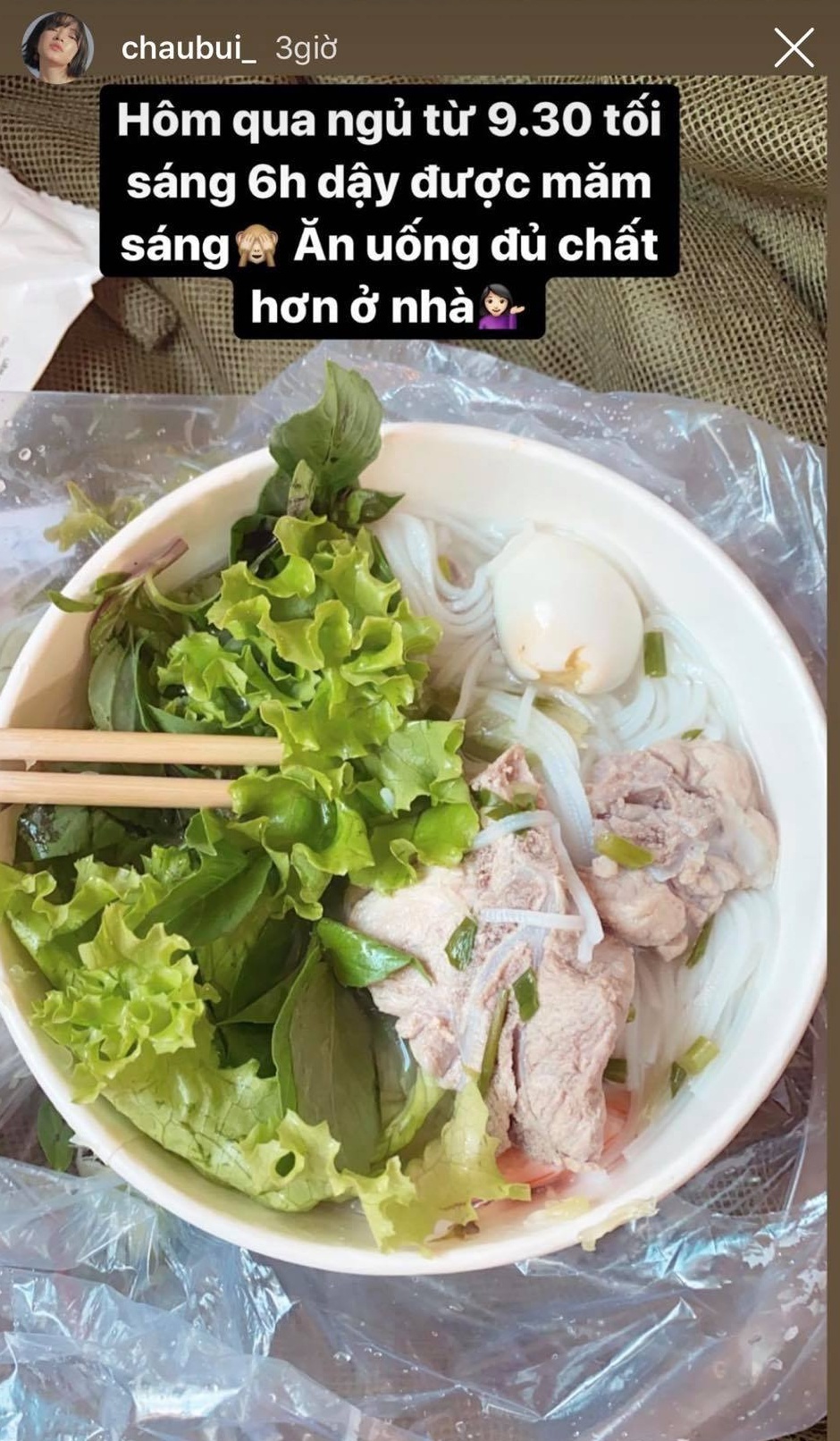  
Cô được ngủ sớm, ăn uống đúng cử và các món đầy đủ dinh dưỡng. (Instagram nhân vật) - Tin sao Viet - Tin tuc sao Viet - Scandal sao Viet - Tin tuc cua Sao - Tin cua Sao