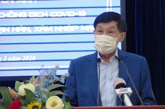 
Ông Johnathan Hạnh Nguyễn tại lễ phát động nhân dân thành phố tham gia ủng hộ công tác phòng dịch Covid-19. (Ảnh: Minh họa)
