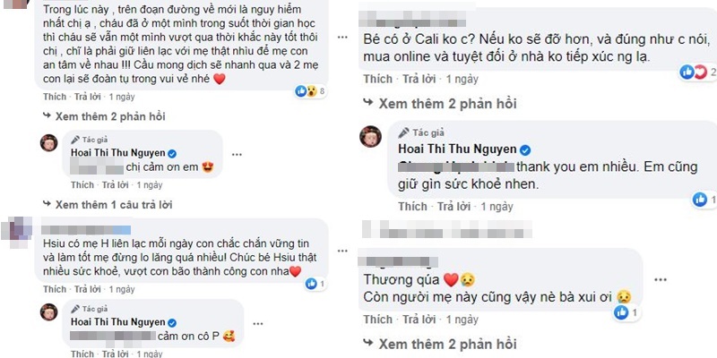  
Nhiều bình luận của cư dân mạng gửi nhắn nhủ đến con gái Hoa hậu Thu Hoài. (Ảnh: Chụp màn hinh) - Tin sao Viet - Tin tuc sao Viet - Scandal sao Viet - Tin tuc cua Sao - Tin cua Sao