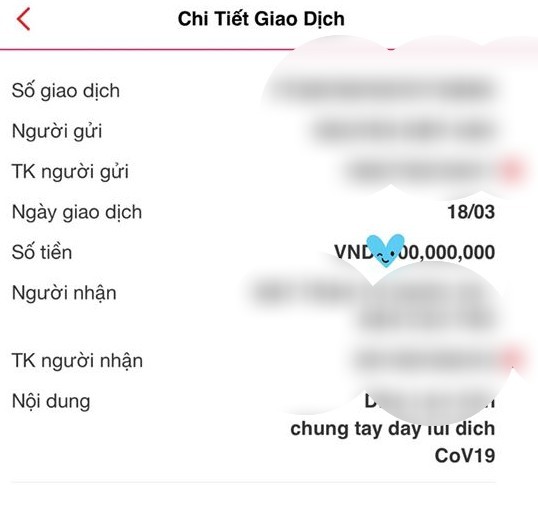  
Số tiền mà Diệp Lâm Anh ủng hộ không dưới 100 triệu đồng (Ảnh: FBNV) - Tin sao Viet - Tin tuc sao Viet - Scandal sao Viet - Tin tuc cua Sao - Tin cua Sao